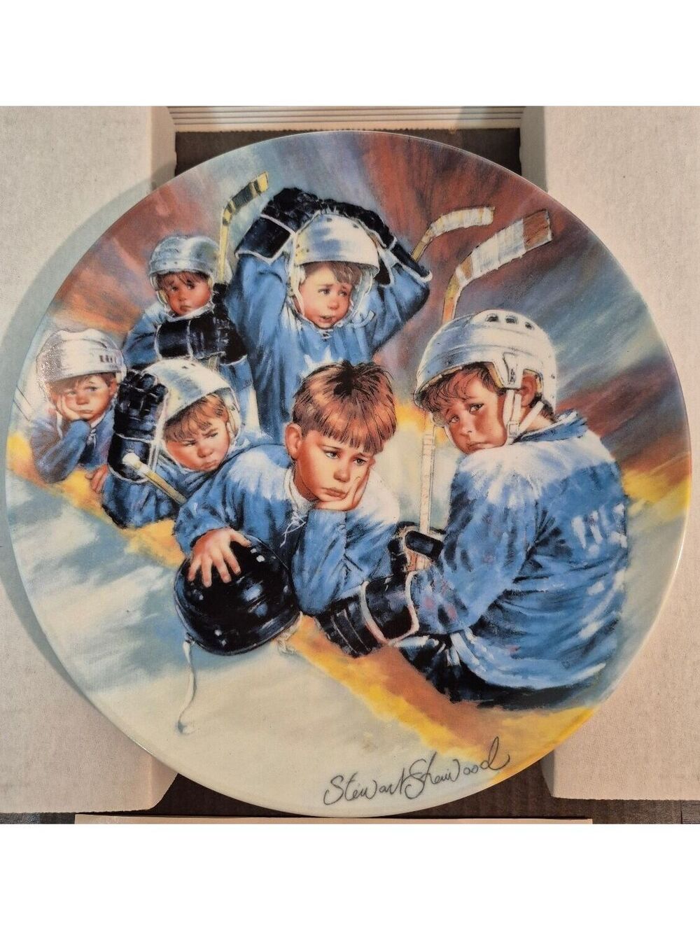 1989  'Falling Behind' Limited Edition Collectible Plate by Stewart Sherwood